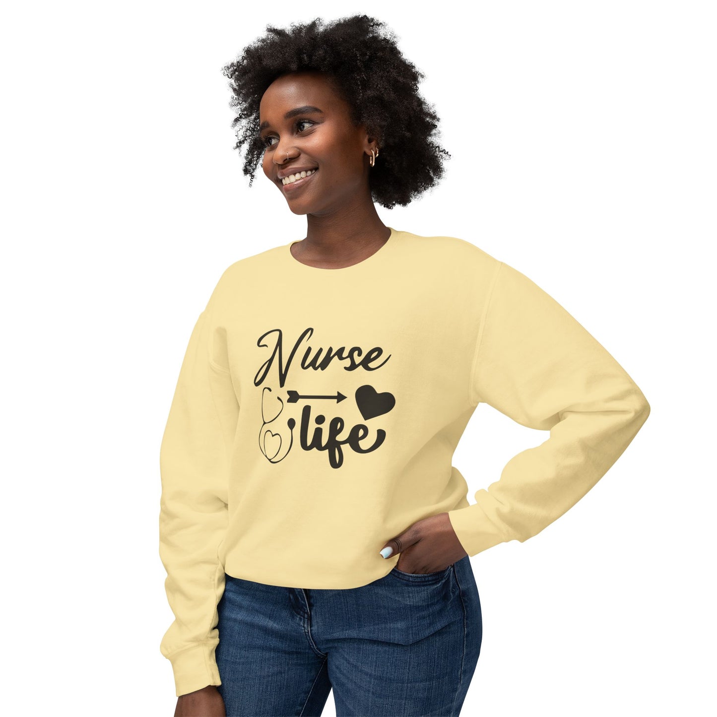 Nurse Life Lightweight Crewneck Sweatshirt