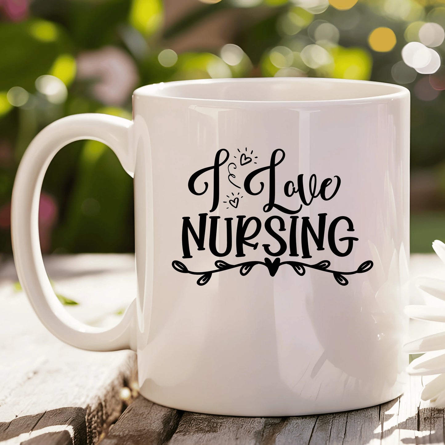I Love Nursing 11oz White Mug CustomCat