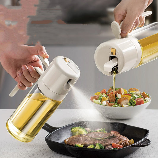 2 In 1 Oil Sprayer Bottle BBQ Cooking Oil Dispenser Olive Oil Pourers Sprayer Kitchen Baking Oil Mister Vinegar Bottle Cinda Kay collections