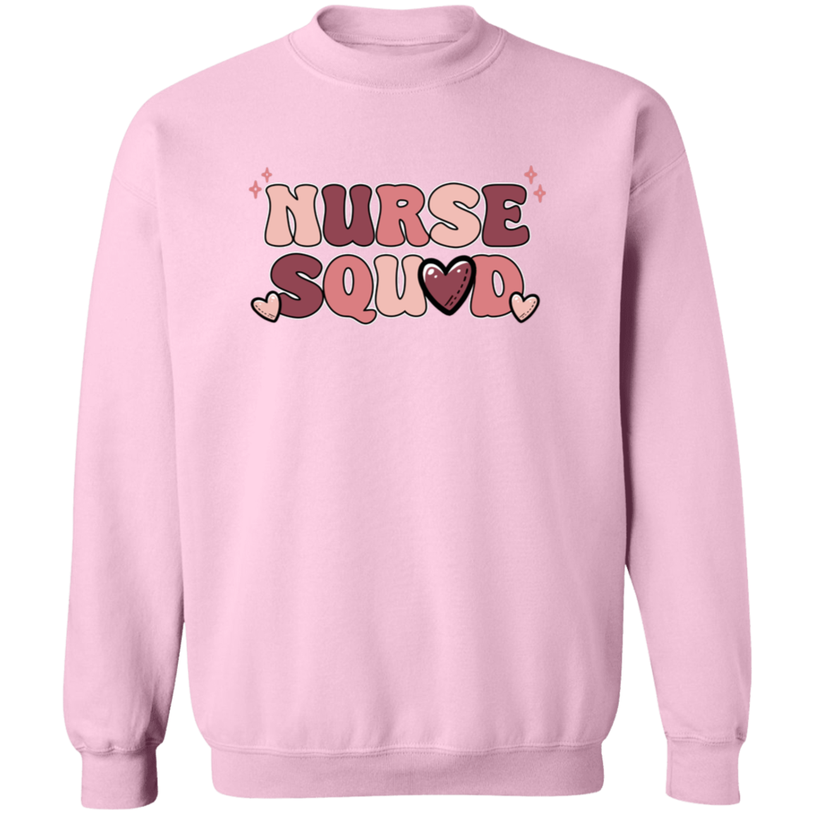 Nurse Squad Crewneck Pullover Sweatshirt CustomCat