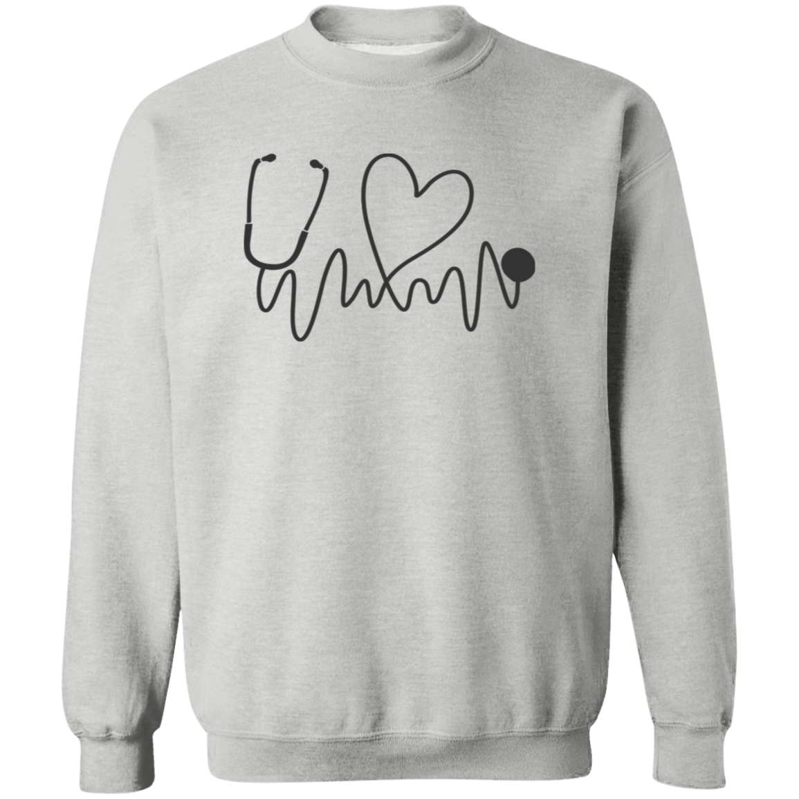Stethoscope EKG Crewneck Pullover Sweatshirt