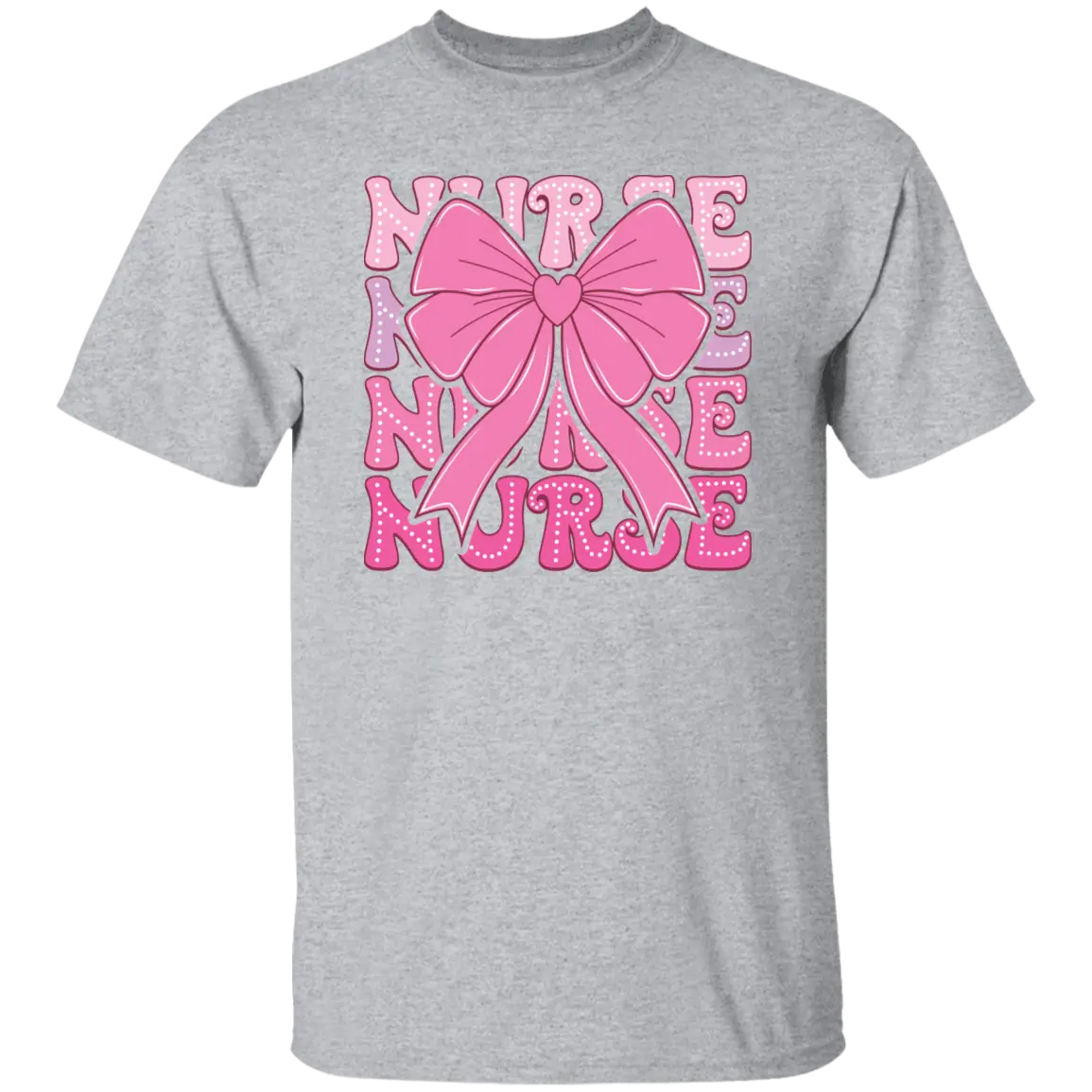 Nurse Bow T-Shirt CustomCat