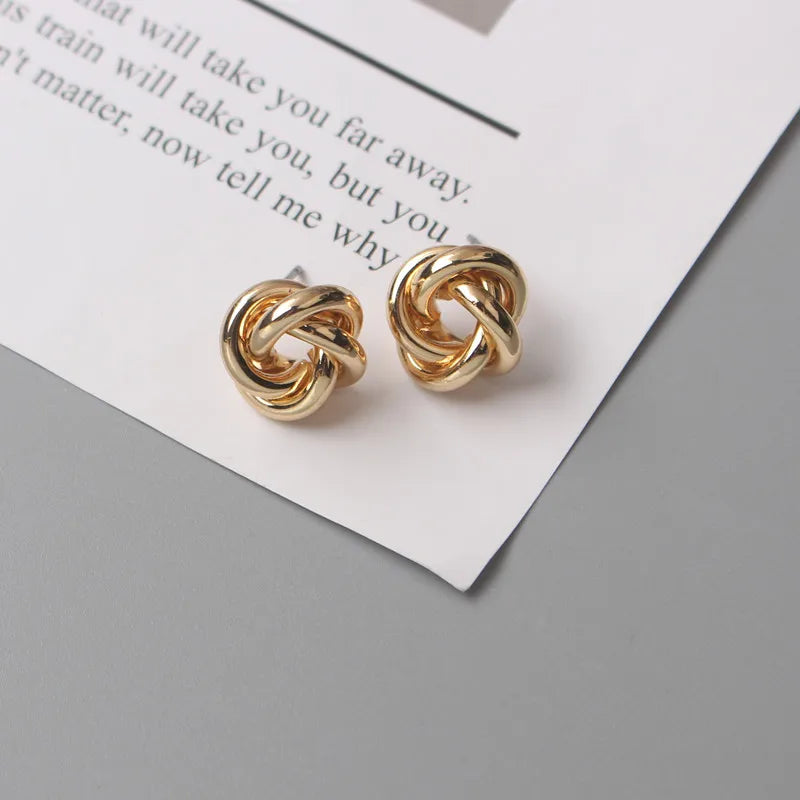 Tiny Metal Stud Earrings