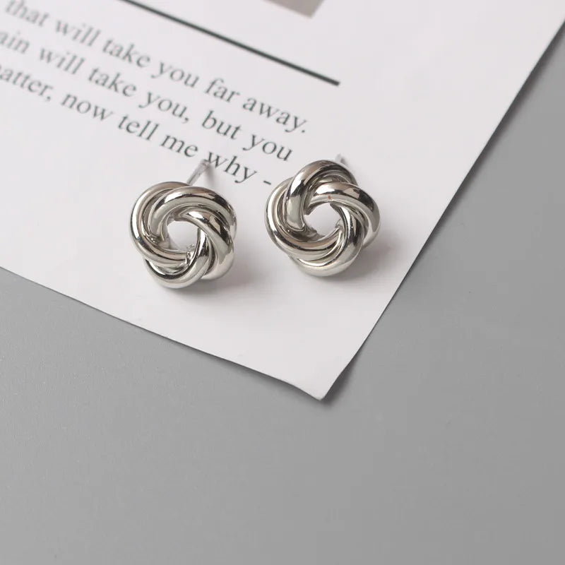 Tiny Metal Stud Earrings