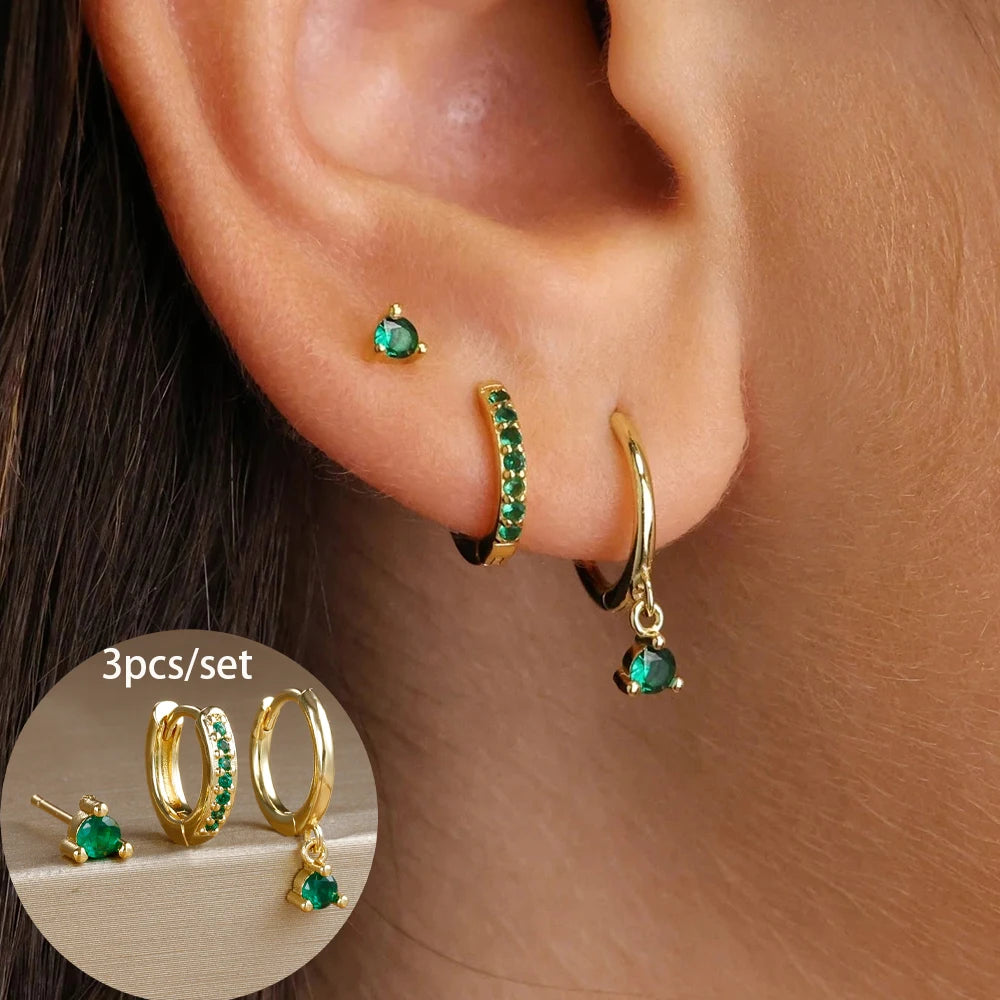 Round Star Drop Earrings