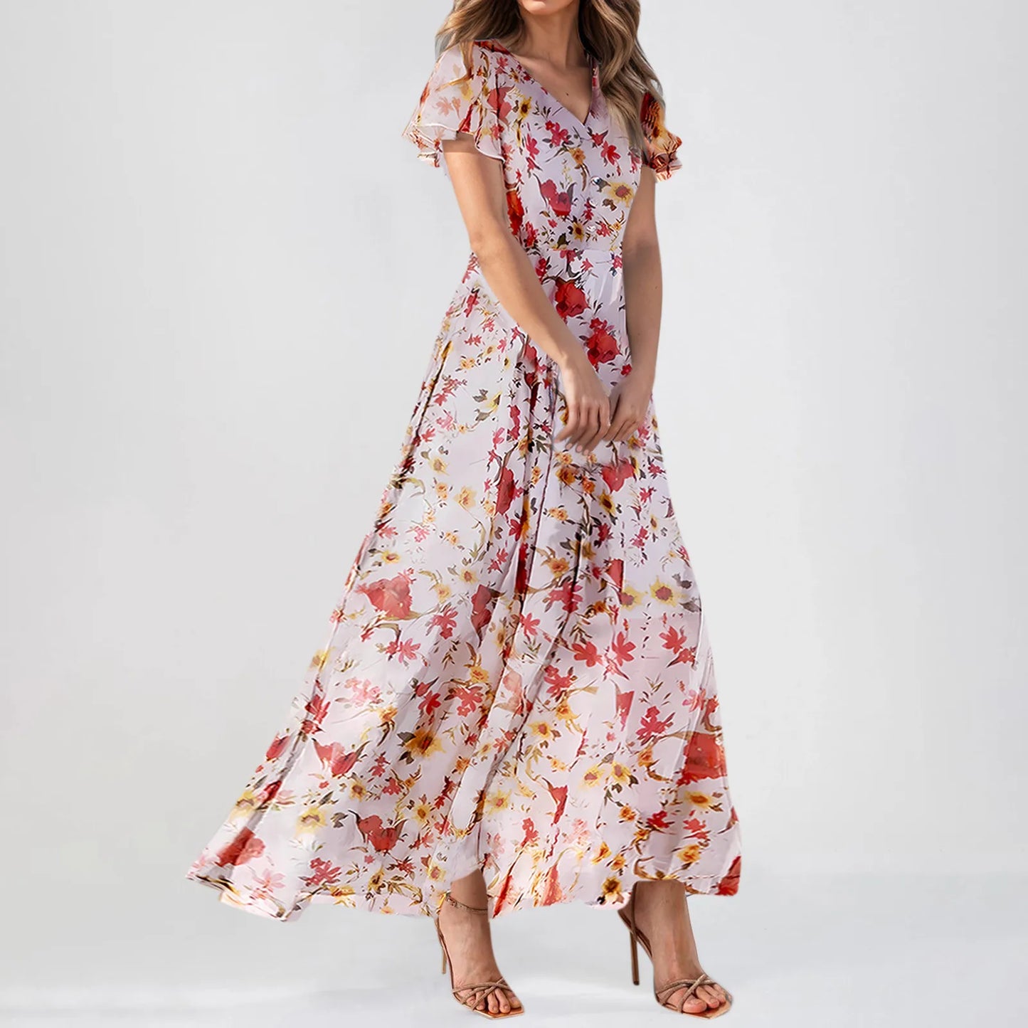 Casual Short Sleeve Maxi Dresses