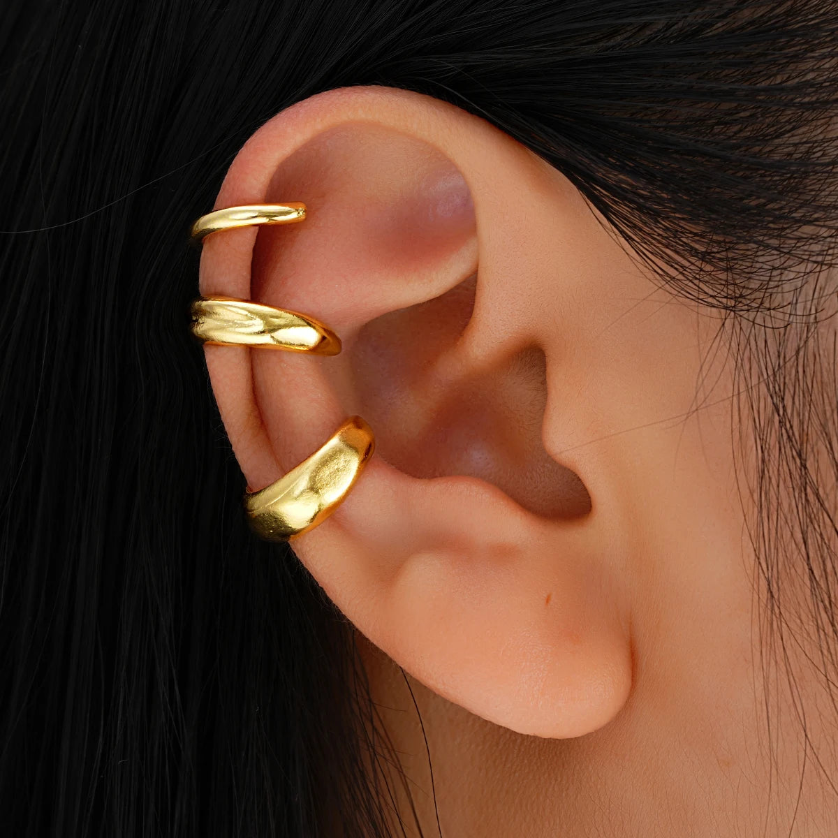 Wide Clip-On Earrings Set