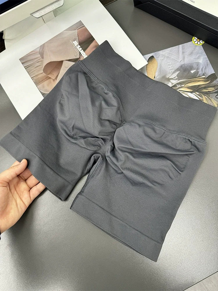 Seamless Ribbed Yoga Shorts