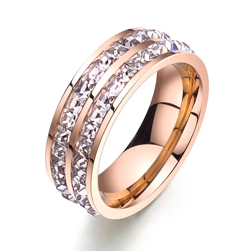 White Stones Wedding Ring