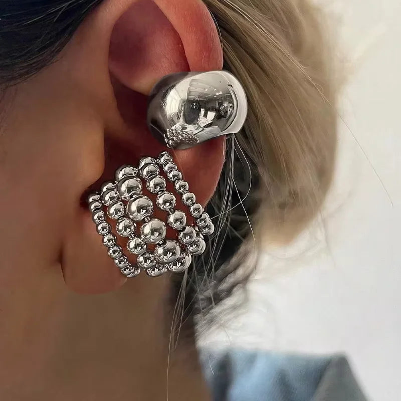 Wide Clip-On Earrings Set