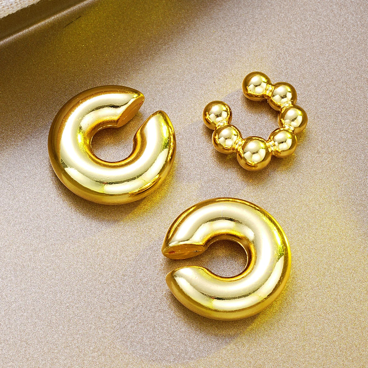 Wide Clip-On Earrings Set