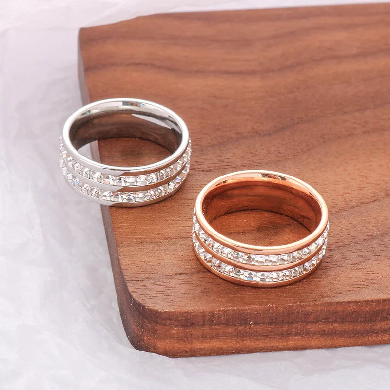 White Stones Wedding Ring