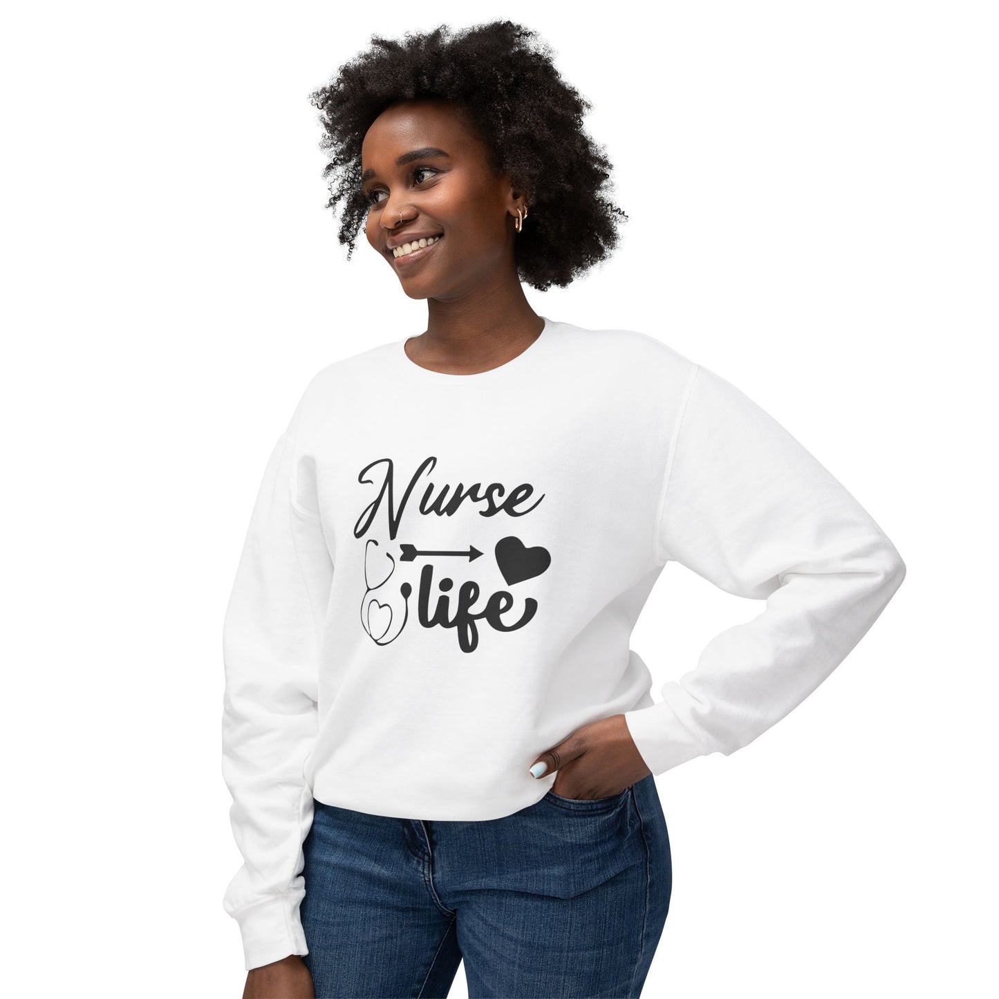 Nurse Life Lightweight Crewneck Sweatshirt