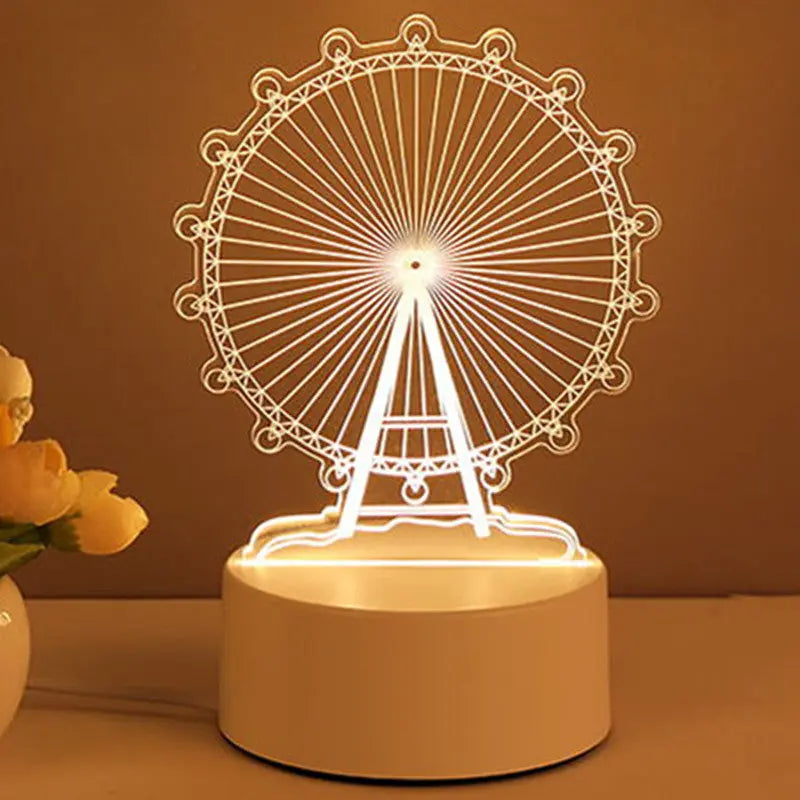 3D Lamp Acrylic USB LED Night Lights Neon Sign Lamp Xmas Home Decorations For Room Decor Valentines Day Gifts Cinda Kay collections