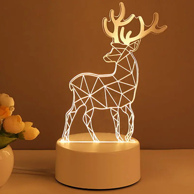 3D Lamp Acrylic USB LED Night Lights Neon Sign Lamp Xmas Home Decorations For Room Decor Valentines Day Gifts Cinda Kay collections