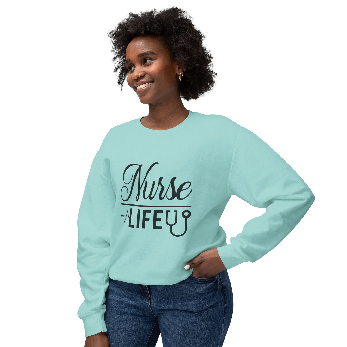 Nurse Life Lightweight Crewneck Sweatshirt