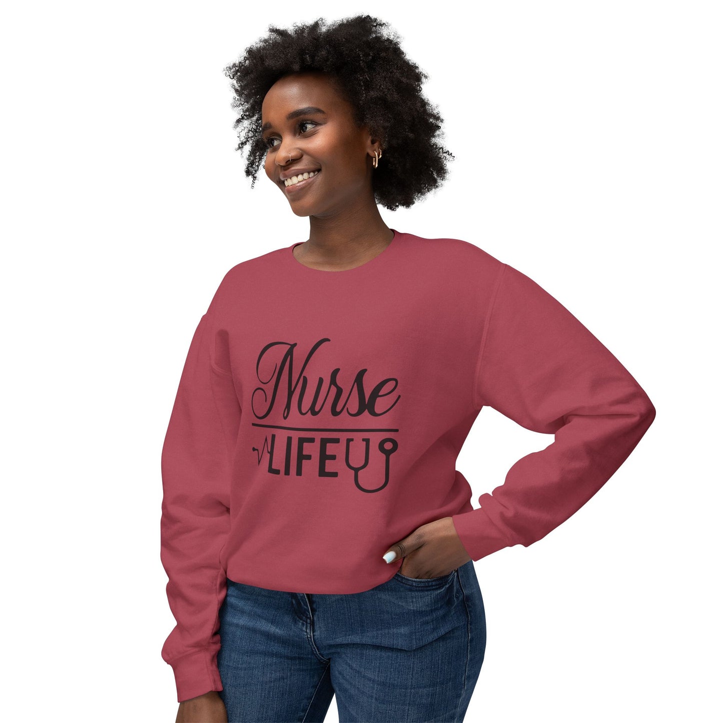 Nurse Life Lightweight Crewneck Sweatshirt