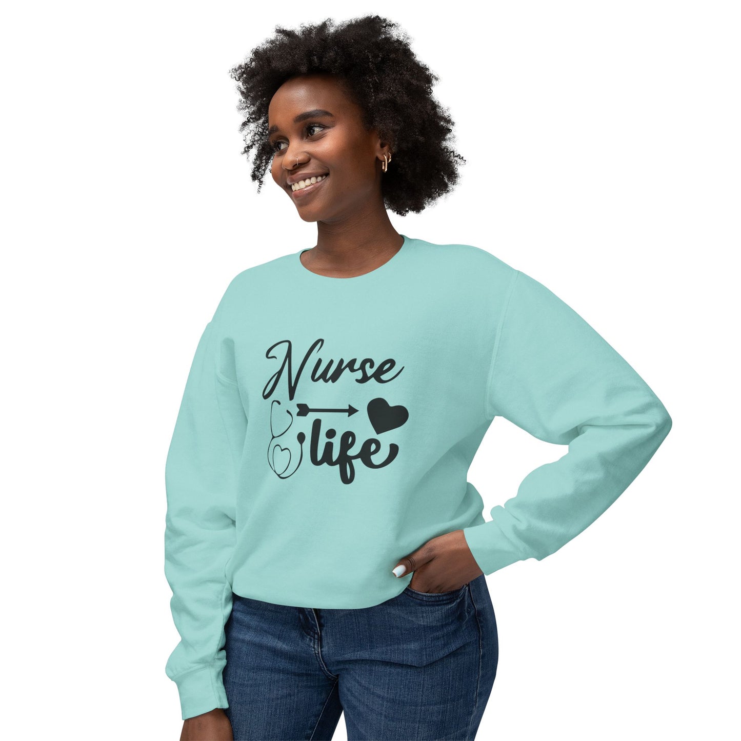 Nurse Life Lightweight Crewneck Sweatshirt