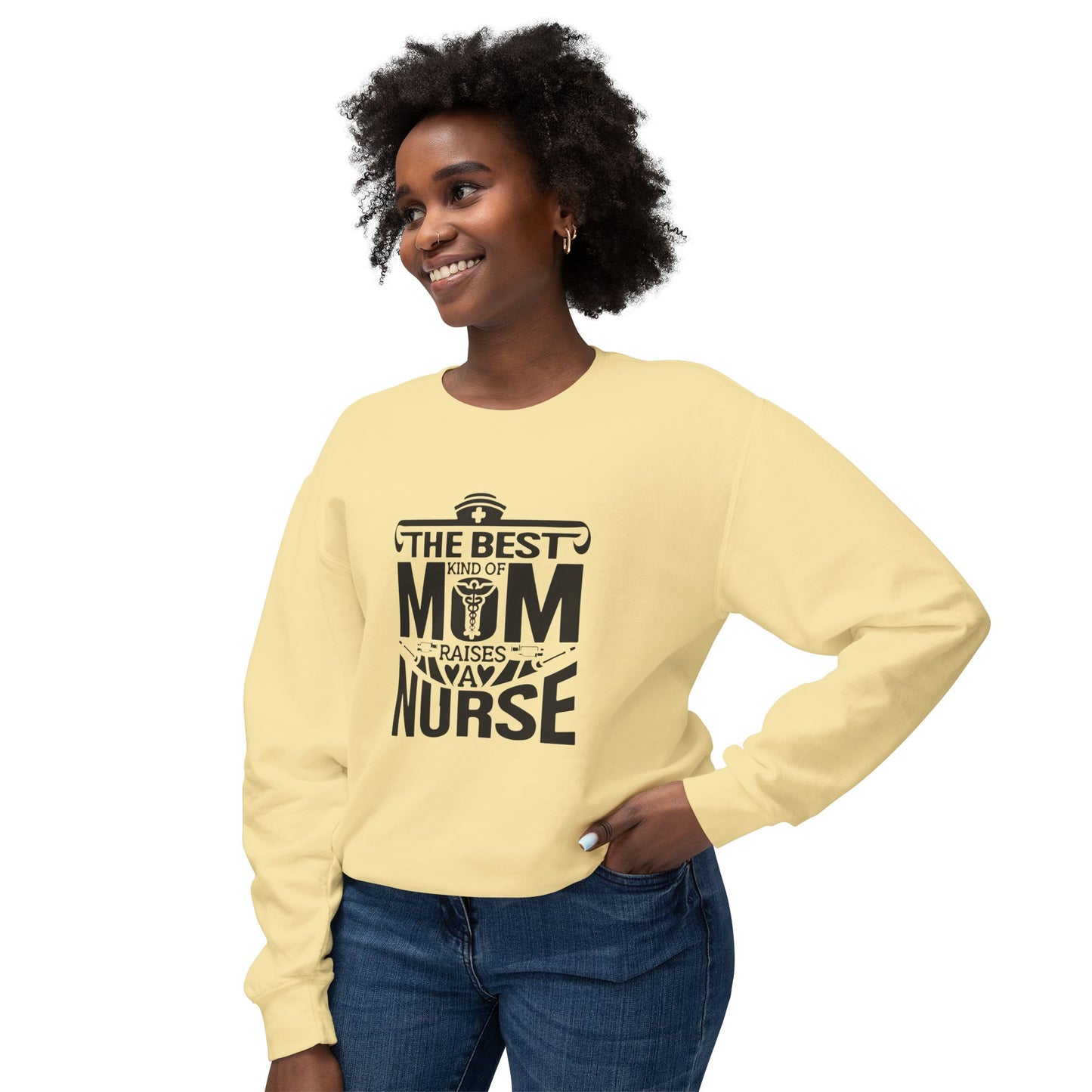 The Best Mom Lightweight Crewneck Sweatshirt
