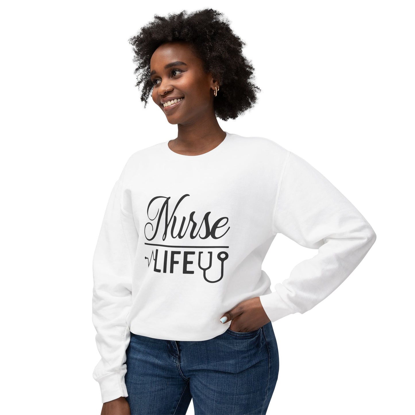 Nurse Life Lightweight Crewneck Sweatshirt
