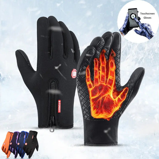 Winter Gloves Touch Screen Riding Motorcycle Sliding Waterproof Sports Gloves With Fleece Cinda Kay collections