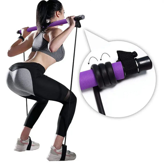 Fitness Yoga Pilates Bar Portable Gym Accessories Sport Elastic Bodybuilding Resistance Bands For Home Trainer Workout Equipment Cinda Kay collections