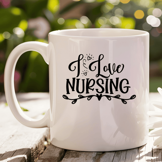 I Love Nursing 11oz White Mug