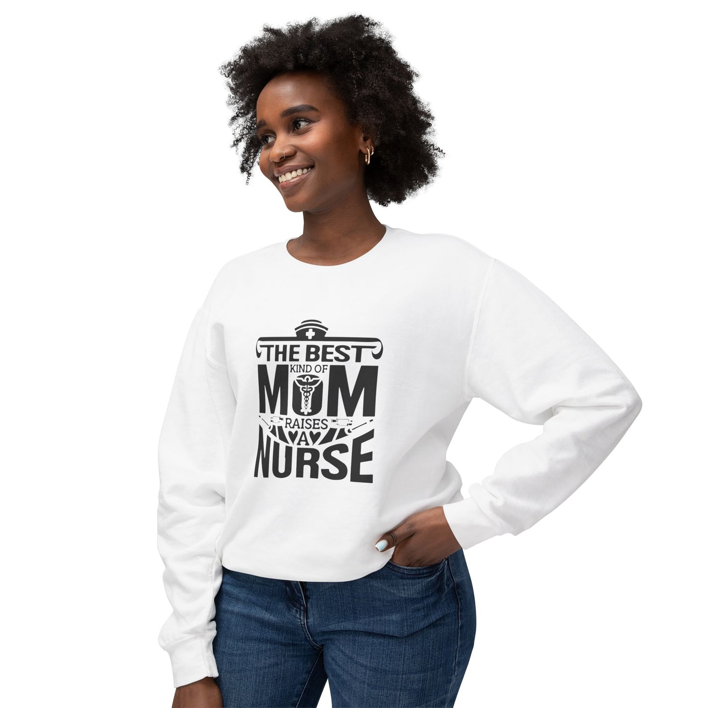 The Best Mom Lightweight Crewneck Sweatshirt