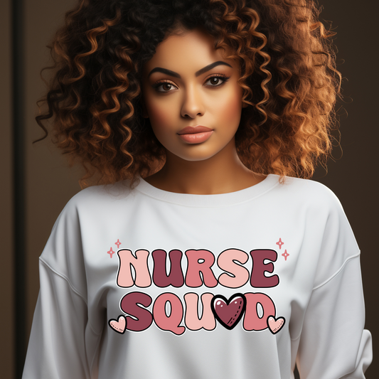 Nurse Squad Crewneck Pullover Sweatshirt