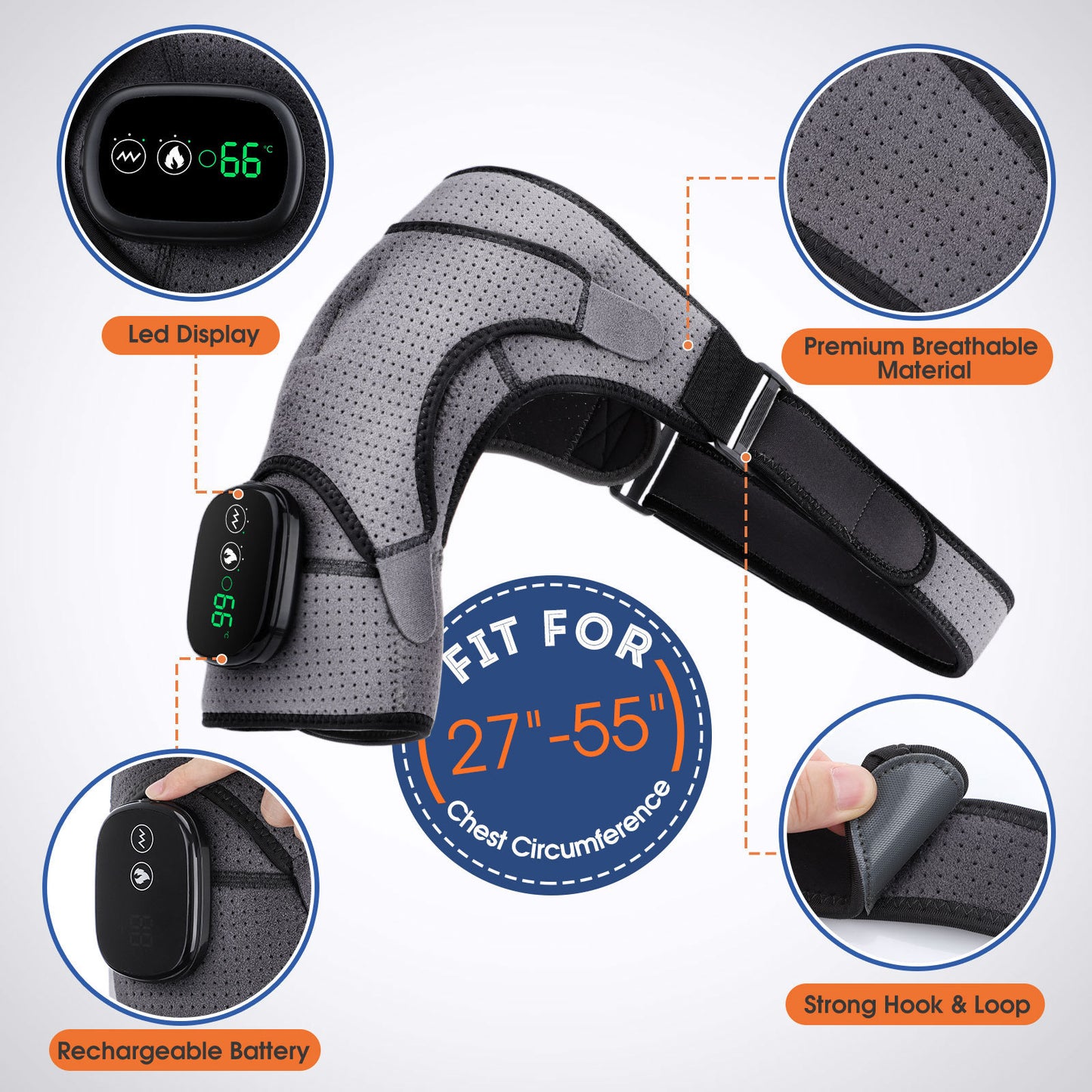 Rechargeable Convenient Electric Heating Shoulder Pad