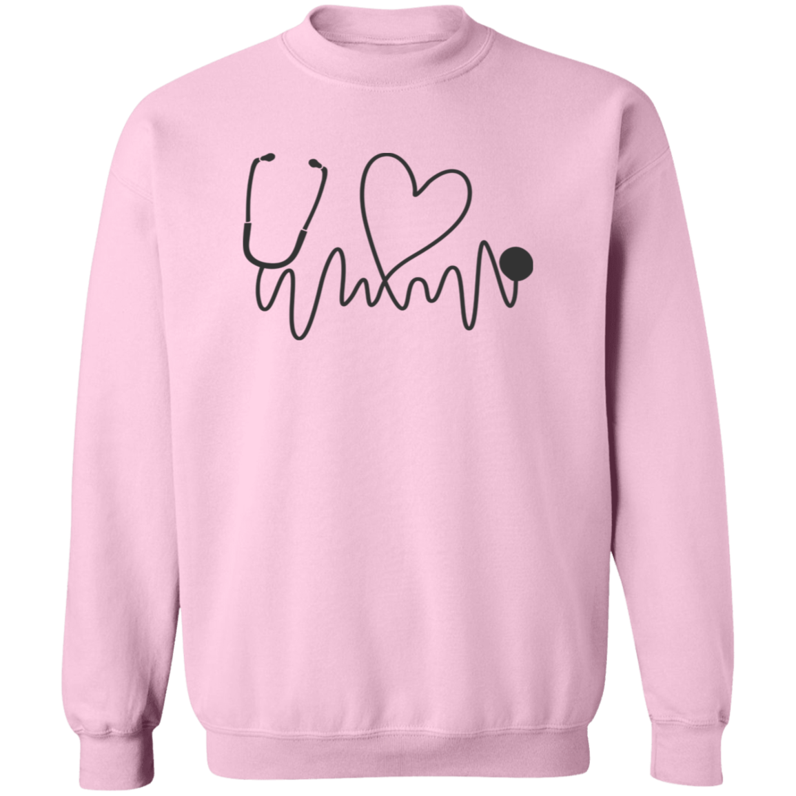Stethoscope EKG Crewneck Pullover Sweatshirt