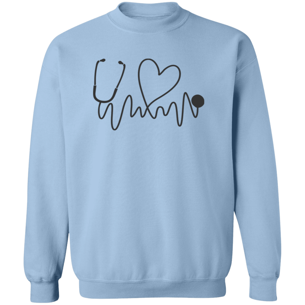 Stethoscope EKG Crewneck Pullover Sweatshirt