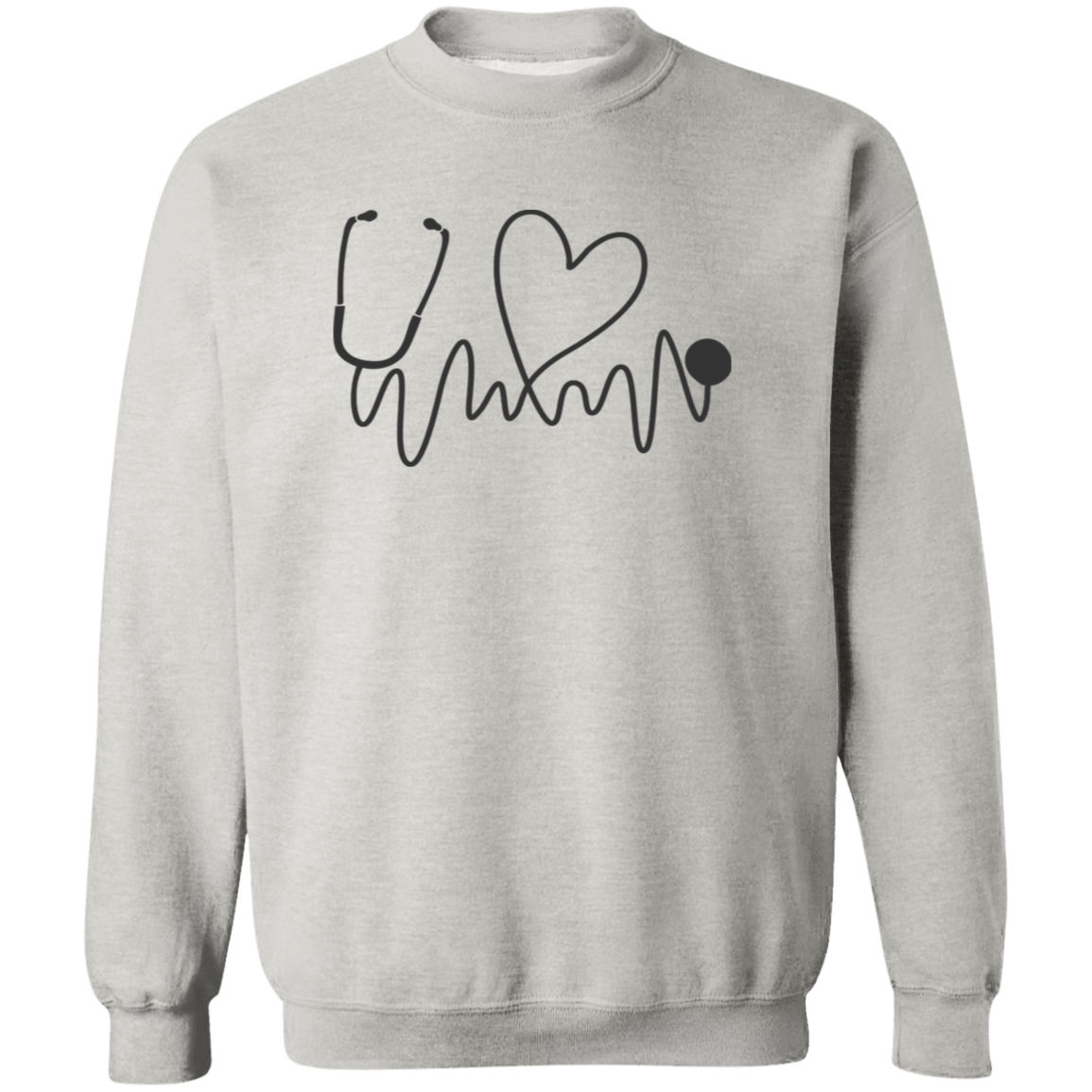 Stethoscope EKG Crewneck Pullover Sweatshirt
