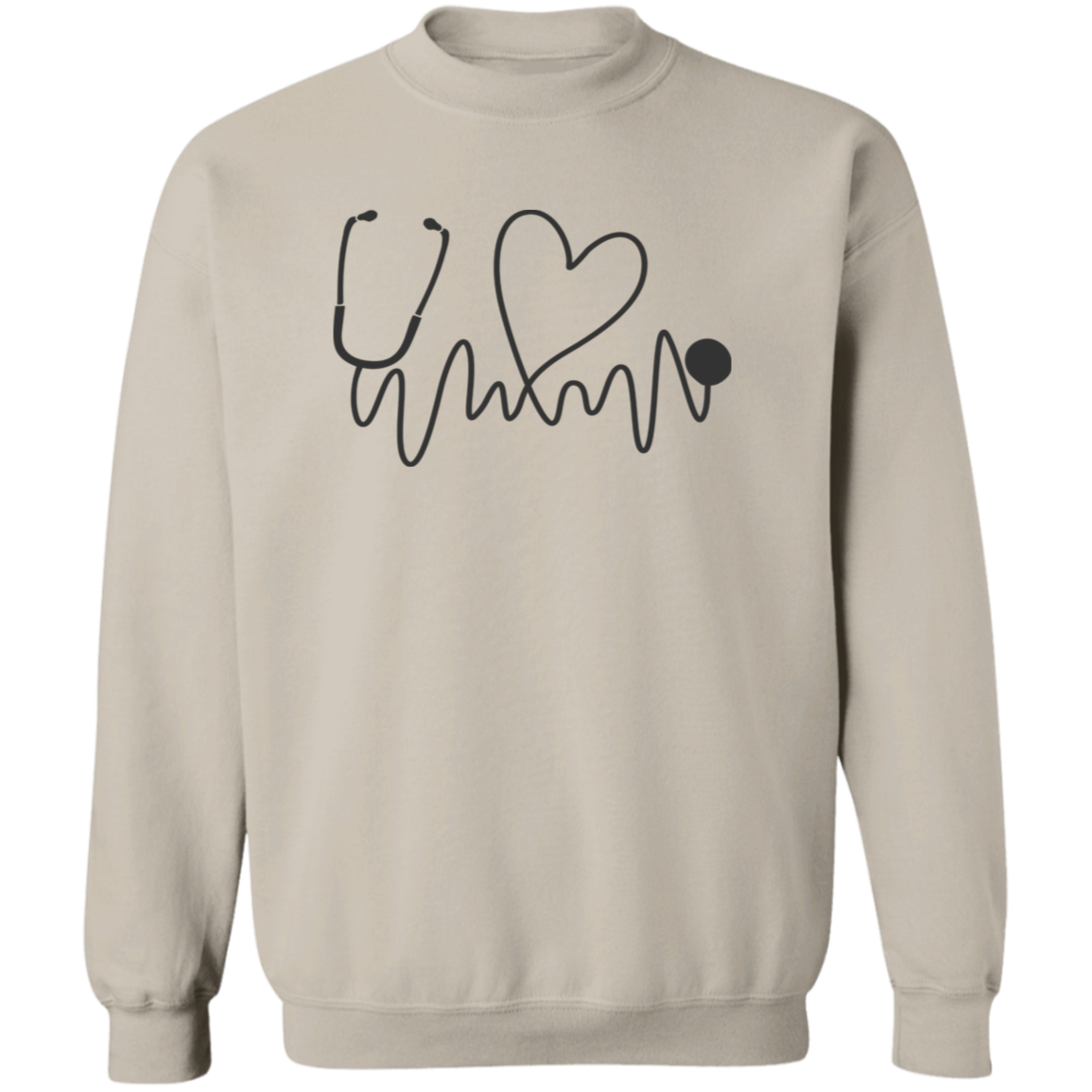 Stethoscope EKG Crewneck Pullover Sweatshirt