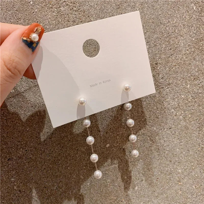 Pearl Long Earrings