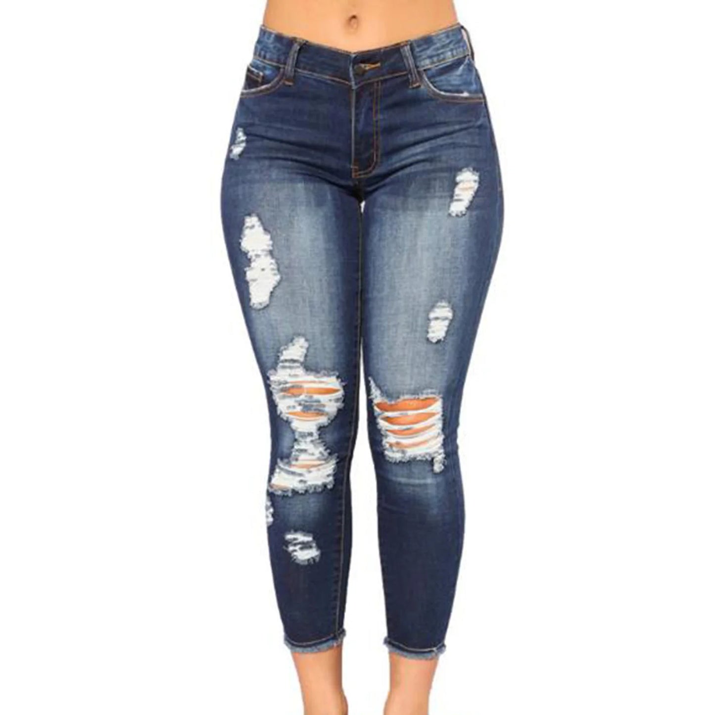 Ladies High Waist Skinny Jeans