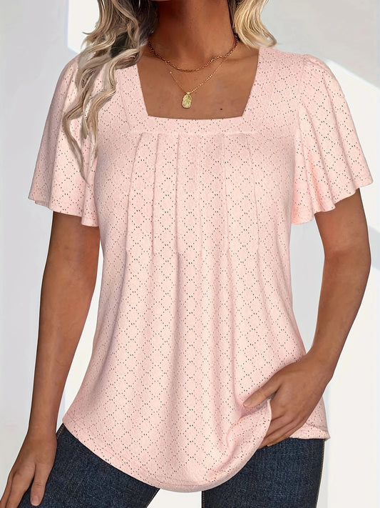 Plus size  elegant hollow tops