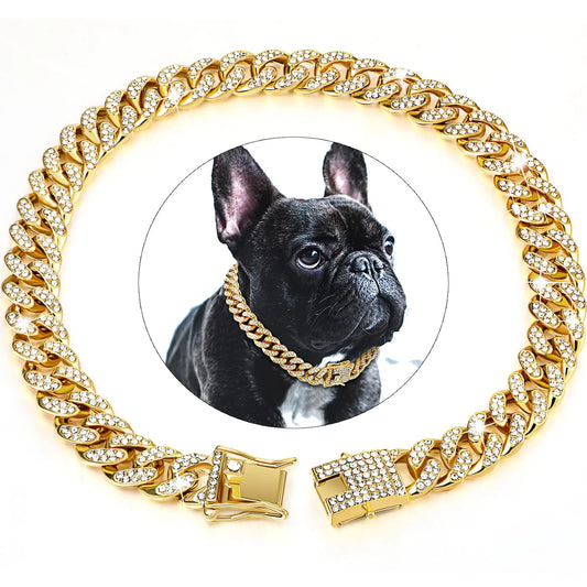 Dog  Diamond Cuban Collar