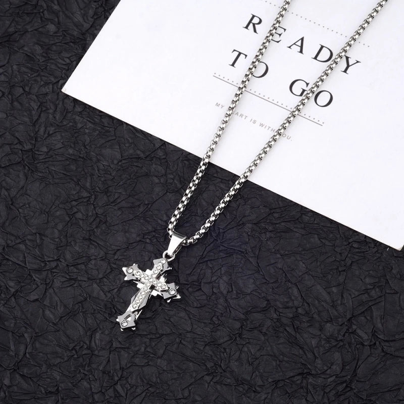 High Quality Cross Titanium  Necklace