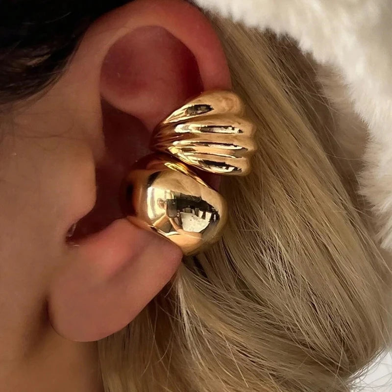 Wide Clip-On Earrings Set