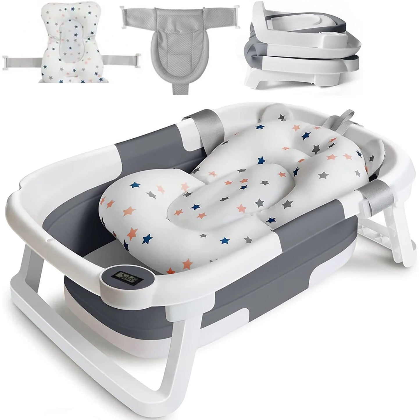 Baby Bath Tub with Bath Cushion