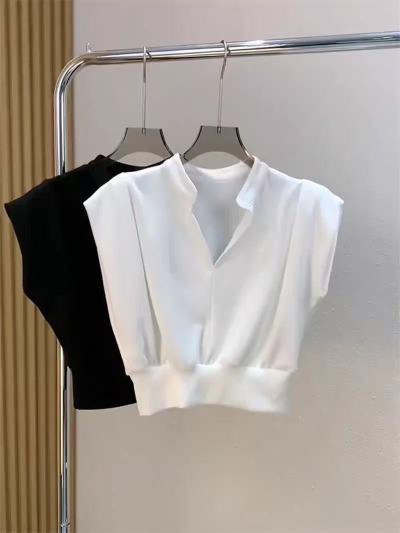 Women  V-neck Sleeveless  Blouse