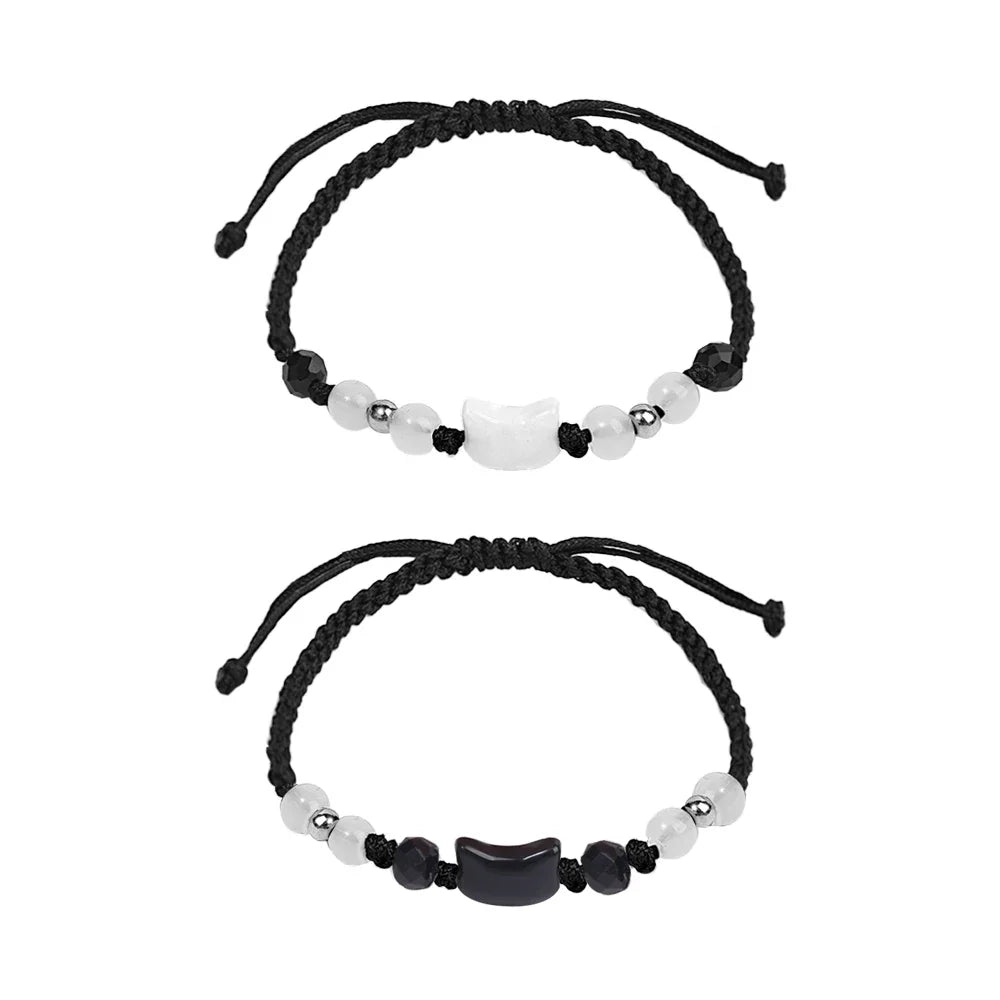 Moonstone Obsidian Bracelets