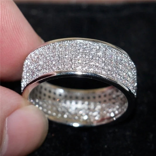 White Zircon Ring
