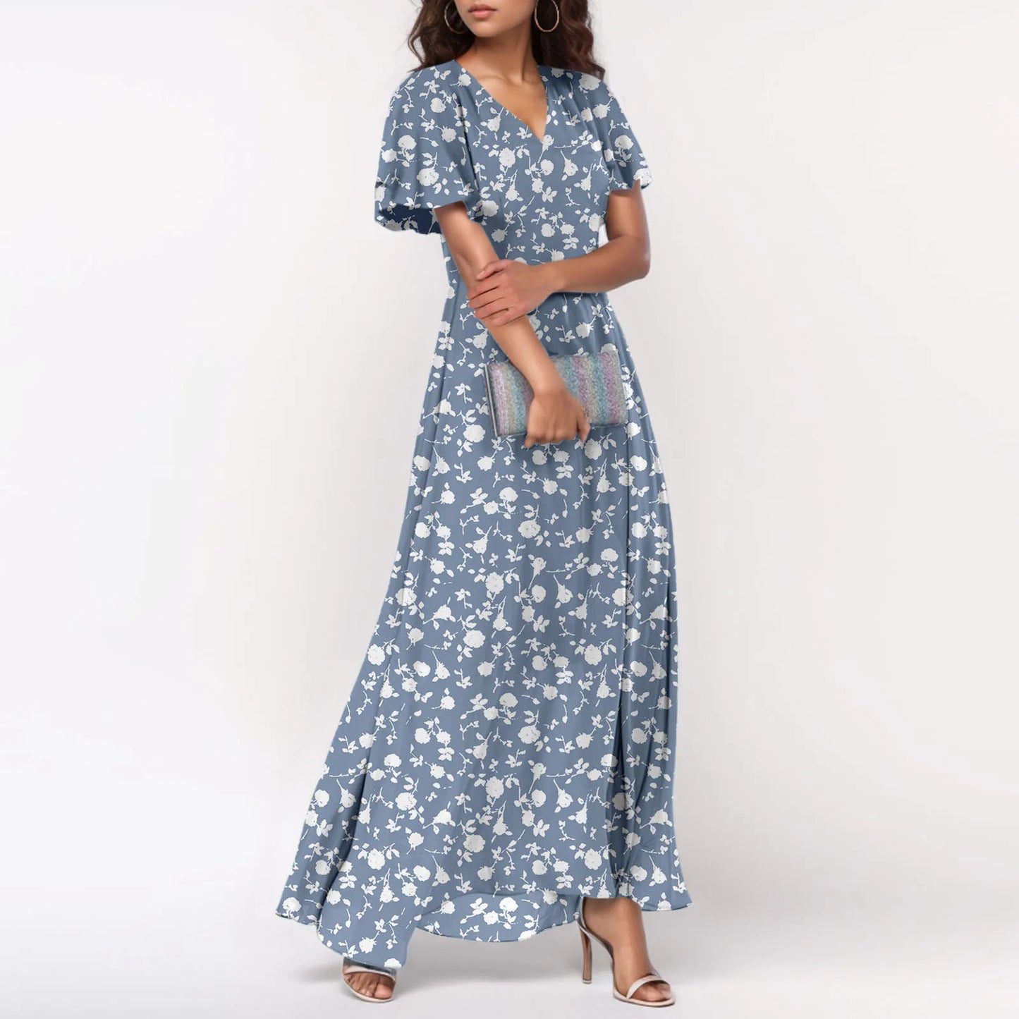 Casual Short Sleeve Maxi Dresses