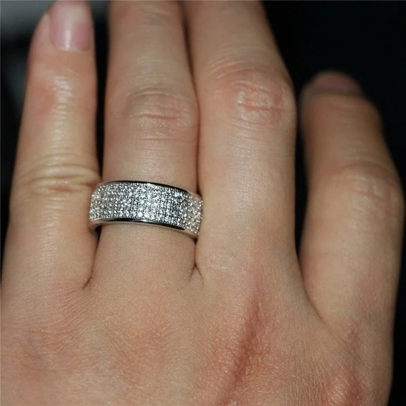 White Zircon Ring