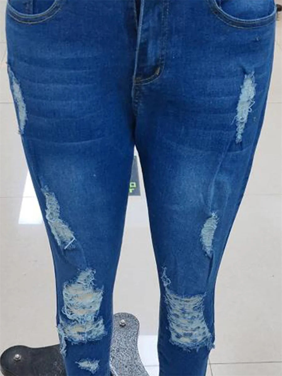 Ladies High Waist Skinny Jeans