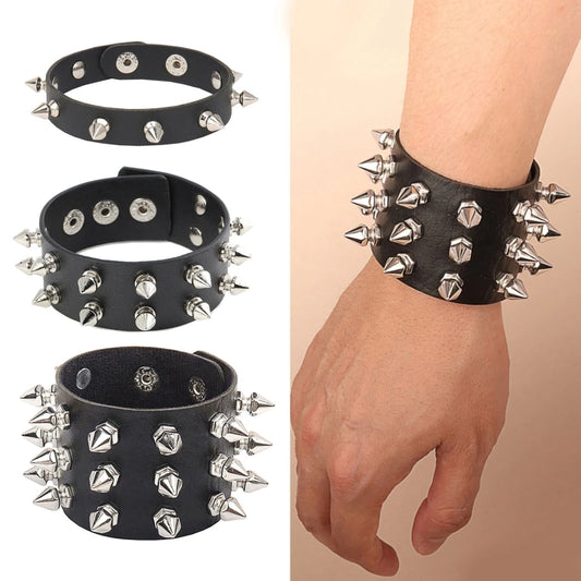 PU Leather Studded Bracelet