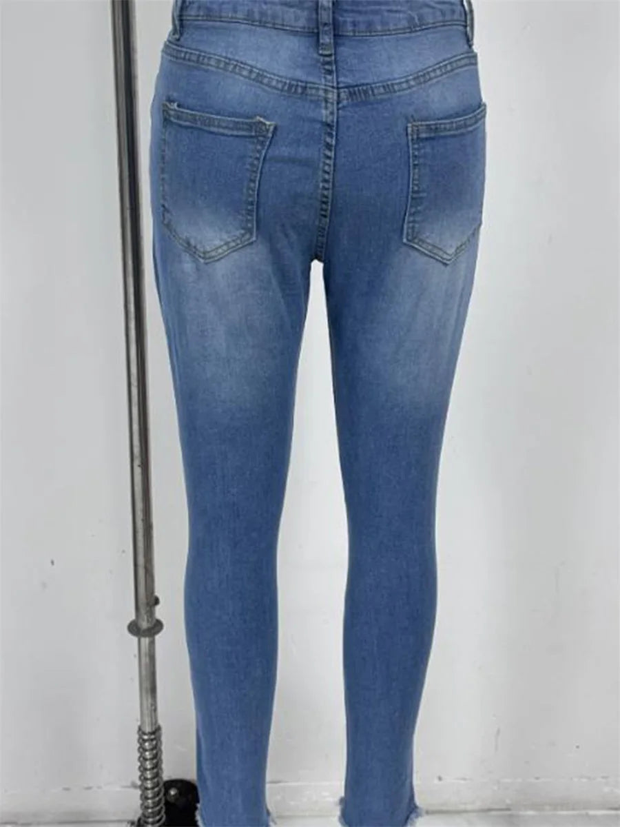 Ladies High Waist Skinny Jeans