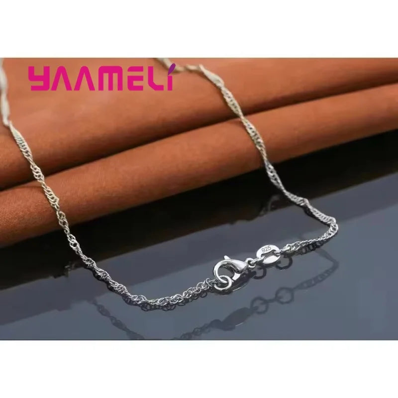 Silver Stamped Necklace